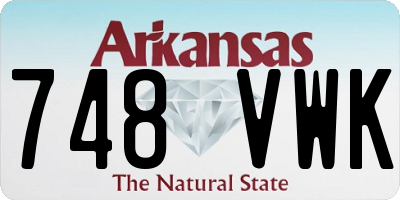 AR license plate 748VWK