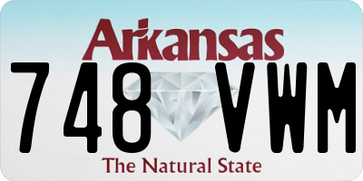 AR license plate 748VWM