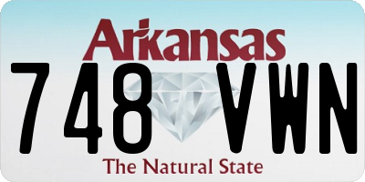 AR license plate 748VWN