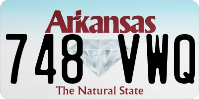 AR license plate 748VWQ