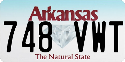 AR license plate 748VWT