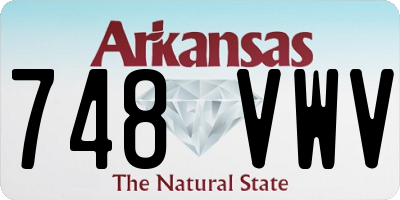 AR license plate 748VWV