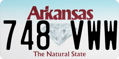 AR license plate 748VWW
