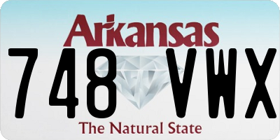 AR license plate 748VWX