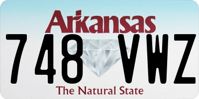 AR license plate 748VWZ