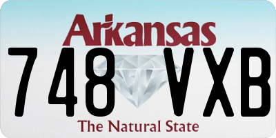 AR license plate 748VXB