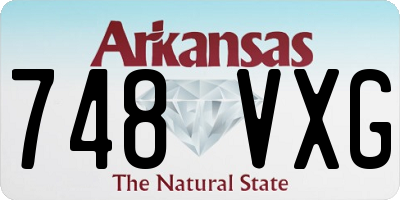 AR license plate 748VXG