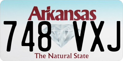 AR license plate 748VXJ