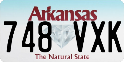 AR license plate 748VXK