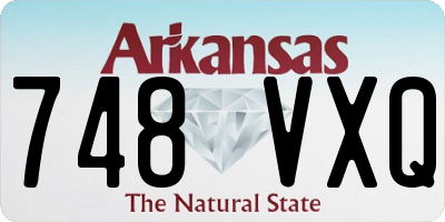 AR license plate 748VXQ
