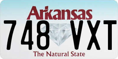 AR license plate 748VXT