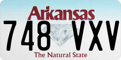 AR license plate 748VXV
