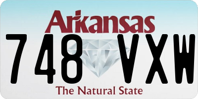 AR license plate 748VXW