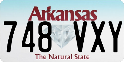 AR license plate 748VXY