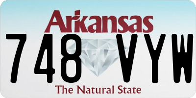 AR license plate 748VYW