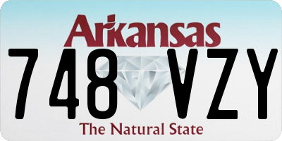 AR license plate 748VZY