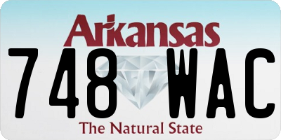 AR license plate 748WAC