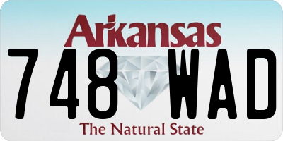 AR license plate 748WAD
