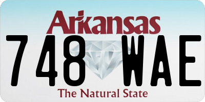 AR license plate 748WAE