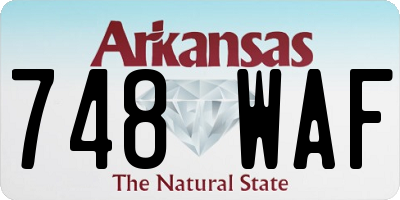 AR license plate 748WAF