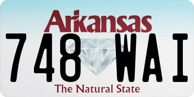 AR license plate 748WAI