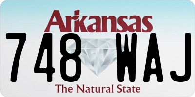 AR license plate 748WAJ