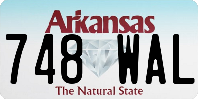 AR license plate 748WAL