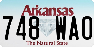 AR license plate 748WAO