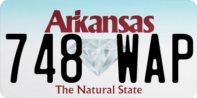 AR license plate 748WAP