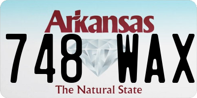 AR license plate 748WAX