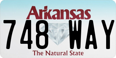 AR license plate 748WAY