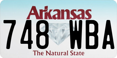 AR license plate 748WBA