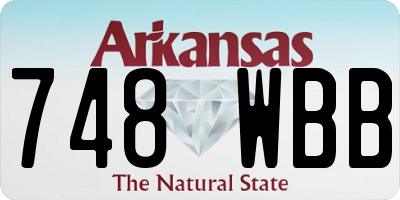 AR license plate 748WBB