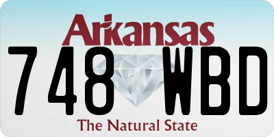 AR license plate 748WBD