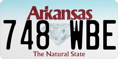 AR license plate 748WBE