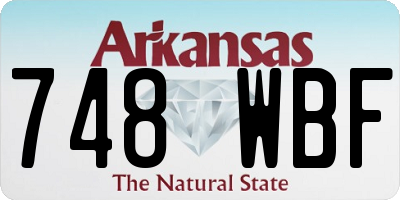 AR license plate 748WBF