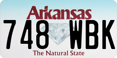 AR license plate 748WBK