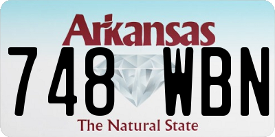 AR license plate 748WBN