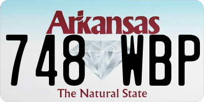 AR license plate 748WBP