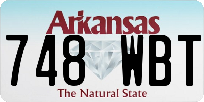 AR license plate 748WBT