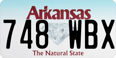 AR license plate 748WBX