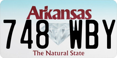 AR license plate 748WBY