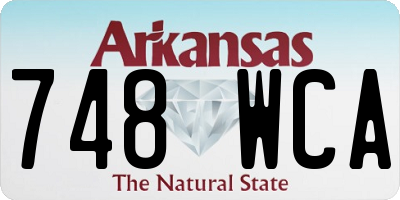 AR license plate 748WCA