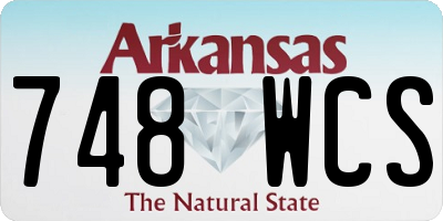AR license plate 748WCS