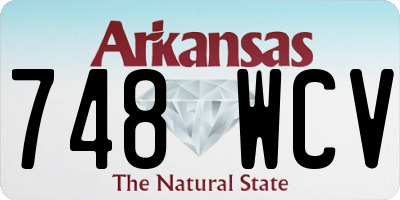 AR license plate 748WCV