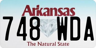 AR license plate 748WDA