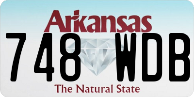 AR license plate 748WDB