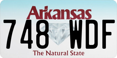 AR license plate 748WDF