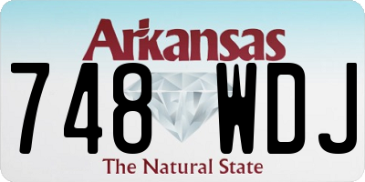AR license plate 748WDJ