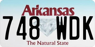 AR license plate 748WDK